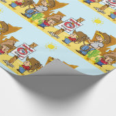 Western Cowboy Cowgirl Rodeo Mutton Bustin Geschenkpapier (Ecke)