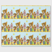 Western Cowboy Cowgirl Rodeo Mutton Bustin Geschenkpapier (Flach)