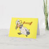 Western Cowboy Cowgirl Rodeo Mutton Bustin Karte (Vorderseite)