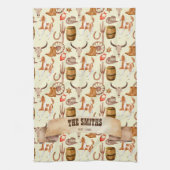 Western Cowboy Cowgirl Rodeo Pferd thematisch Geschirrtuch (Vertikal)