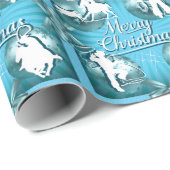 Western Cowboy Cowgirl Roping Weihnachtsgeschenke  Geschenkpapier (Rolleneckpunkt)