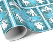 Western Cowboy Cowgirl Roping Weihnachtsgeschenke  Geschenkpapier (Rolleneckpunkt)