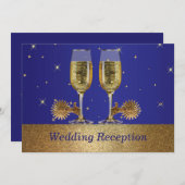 Western Cowboy Cowgirl Wedite Invite Empfang Einladung (Vorne/Hinten)