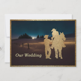 Western Cowboy Cowgirl Wedite Invite Verlobung Einladung