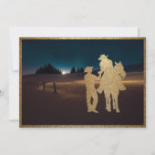 Western Cowboy Cowgirl Wedite Invite Verlobung Einladung (Vorderseite)