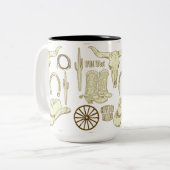 Western Cowboy Cowgirl Zweifarbige Tasse (Vorderseite Links)
