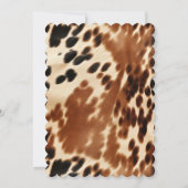 Western Cowboy Cream Brown Black Cowhide Boost Hat Einladung (Rückseite)