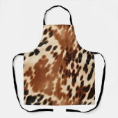 Western Cowboy Cream Brown Black Cowhide Schürze (Vorderseite)