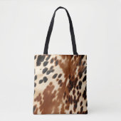 Western Cowboy Cream Brown Black Cowhide Tasche (Vorderseite)