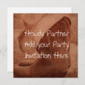 Western Cowboy Einladung zur Geburtstagsparty (Vorne/Hinten)