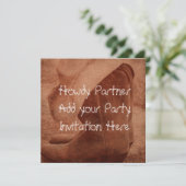 Western Cowboy Einladung zur Geburtstagsparty (Stehend Vorderseite)