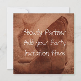 Western Cowboy Einladung zur Geburtstagsparty