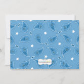 Western Cowboy Einladung zur Geburtstagsparty (Rückseite)