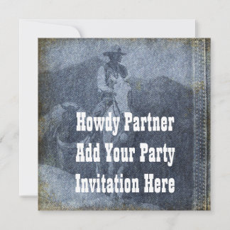 Western Cowboy Einladung zur Geburtstagsparty