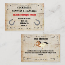 Western Cowboy Empfang Einschließungskarte einfüge