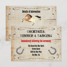 Western Cowboy Empfang Info Card Einladung