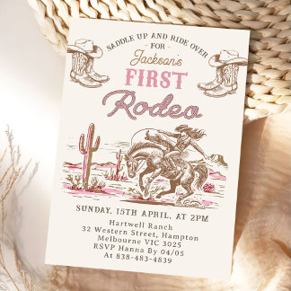 Western Cowboy Erstes Rodeo Einladung