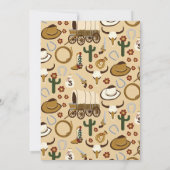 Western Cowboy First Birthday Rodeo Wild Baby Boy Einladung (Rückseite)