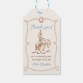 Western Cowboy First Rodeo 1. Geburtstag Geschenkanhänger (Rückseite)