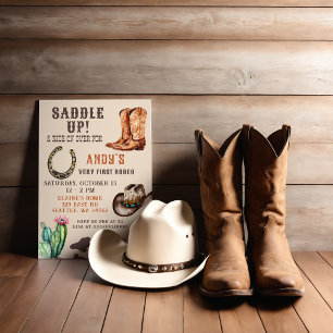 Western Cowboy First Rodeo Boys Geburtstag Einladung