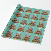 Western Cowboy First Rodeo Geburtstag Custom Geschenkpapier (Ungerollt)