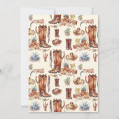 Western Cowboy First Rodeo Geburtstag Einladung (Rückseite)