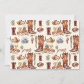 Western Cowboy First Rodeo Geburtstag Einladung (Rückseite)