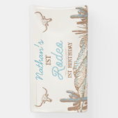 Western Cowboy First Rodeo Geburtstagsbanner Banner (Vertikal)