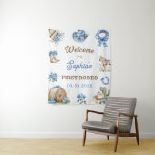 Western Cowboy First Rodeo Geburtstagsfeier Wandteppich (Beispiel)