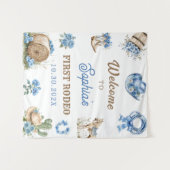 Western Cowboy First Rodeo Geburtstagsfeier Wandteppich (Vorderseite (Horizontal))