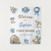 Western Cowboy First Rodeo Geburtstagsfeier Wandteppich (Vorderseite)