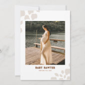 Western Cowboy Foto Babydusche Einladung (Rückseite)