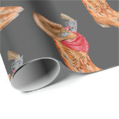 Western Cowboy Gear Pattern Geschenkpapier (Rolleneckpunkt)