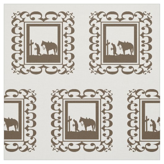 Western Cowboy Gebet Gestaltstoff Stoff (Muster)
