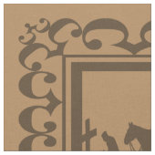 Western-Cowboy-Gebets-Entwurfs-Gewebe 9" Quadrat Stoff (Nahaufnahme)