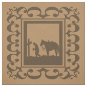 Western-Cowboy-Gebets-Entwurfs-Gewebe 9" Quadrat Stoff (Muster)