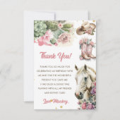 Western Cowboy Geburtstag Kapselnotizkarte Dankeskarte (Vorderseite)