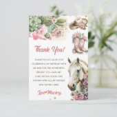 Western Cowboy Geburtstag Kapselnotizkarte Dankeskarte (Stehend Vorderseite)