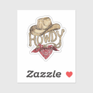 Western-Cowboy-Geburtstagsfeier Aufkleber