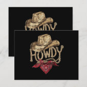 Western-Cowboy-Geburtstagsfeier Einladung (Vorne/Hinten)