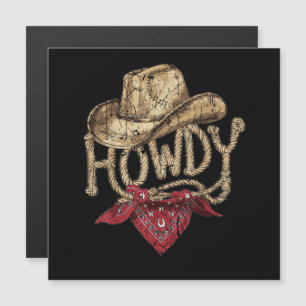 Western-Cowboy-Geburtstagsfeier Magnetkarte