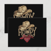 Western-Cowboy-Geburtstagsfeier Postkarte (Vorne/Hinten)