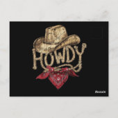 Western-Cowboy-Geburtstagsfeier Postkarte (Rückseite)