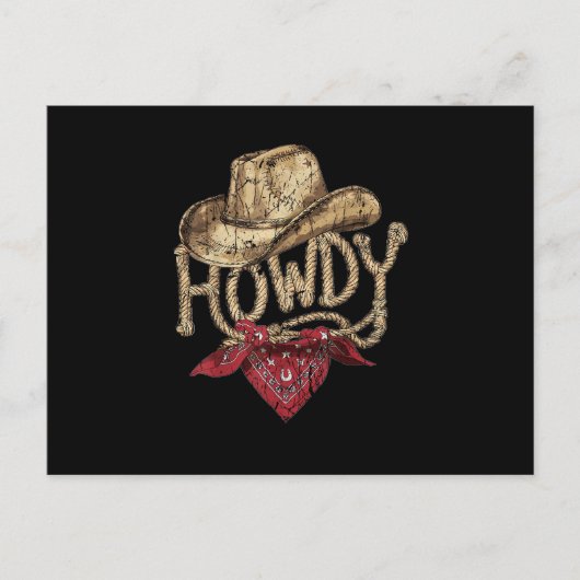 Western-Cowboy-Geburtstagsfeier Postkarte (Vorderseite)