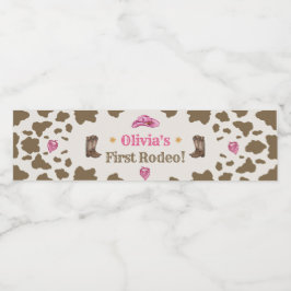 Western Cowboy Geburtstagsfeier Wasserflasche Wasserflaschenetikett