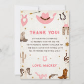 Western Cowboy Geburtstagsparty Dankeschön Karte (Vorderseite)