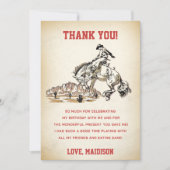 Western Cowboy Geburtstagsparty Dankeschön Karte (Vorderseite)