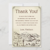 Western Cowboy Geburtstagsparty Dankeschön Karte (Vorderseite)