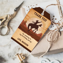 Western Cowboy Geburtstagsparty Gift Tags Geschenkanhänger