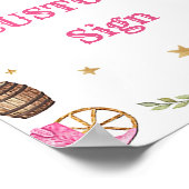 Western Cowboy Geburtstagsparty Tafelschild Poster (Ecke)